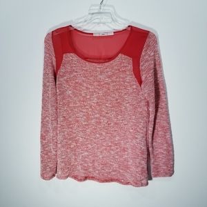 Gibson Red/White Tweed Light Sweater sz-Medium